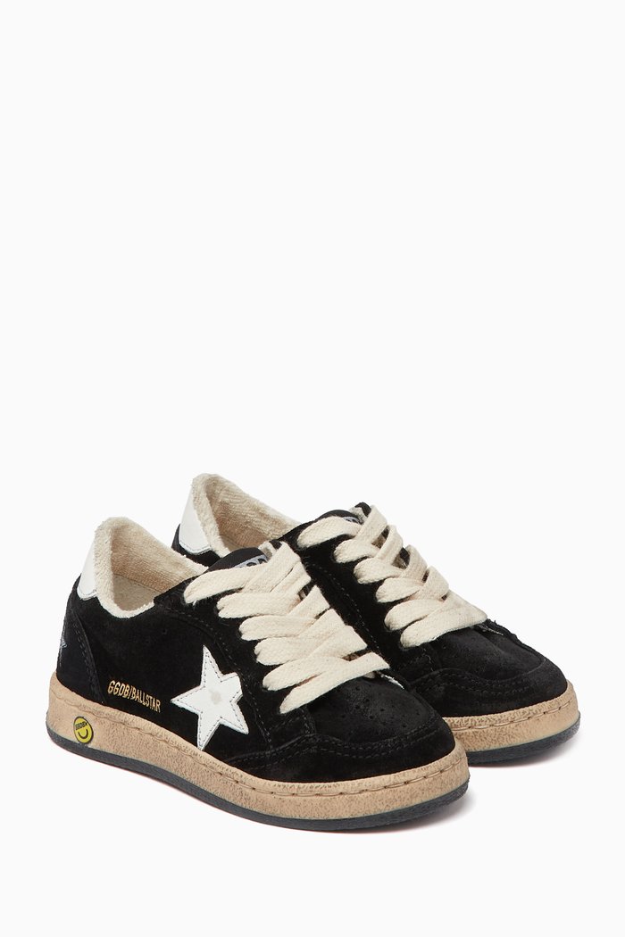 

Ball Star Sneakers in Suede, Black