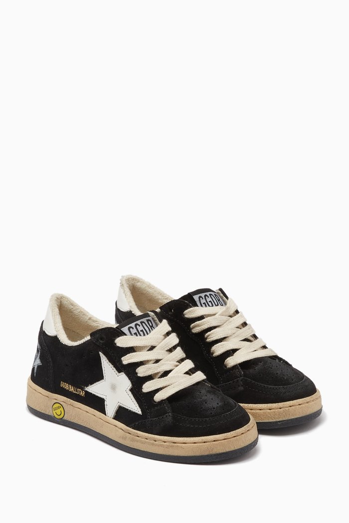 

Ball Star Sneakers in Suede, Black