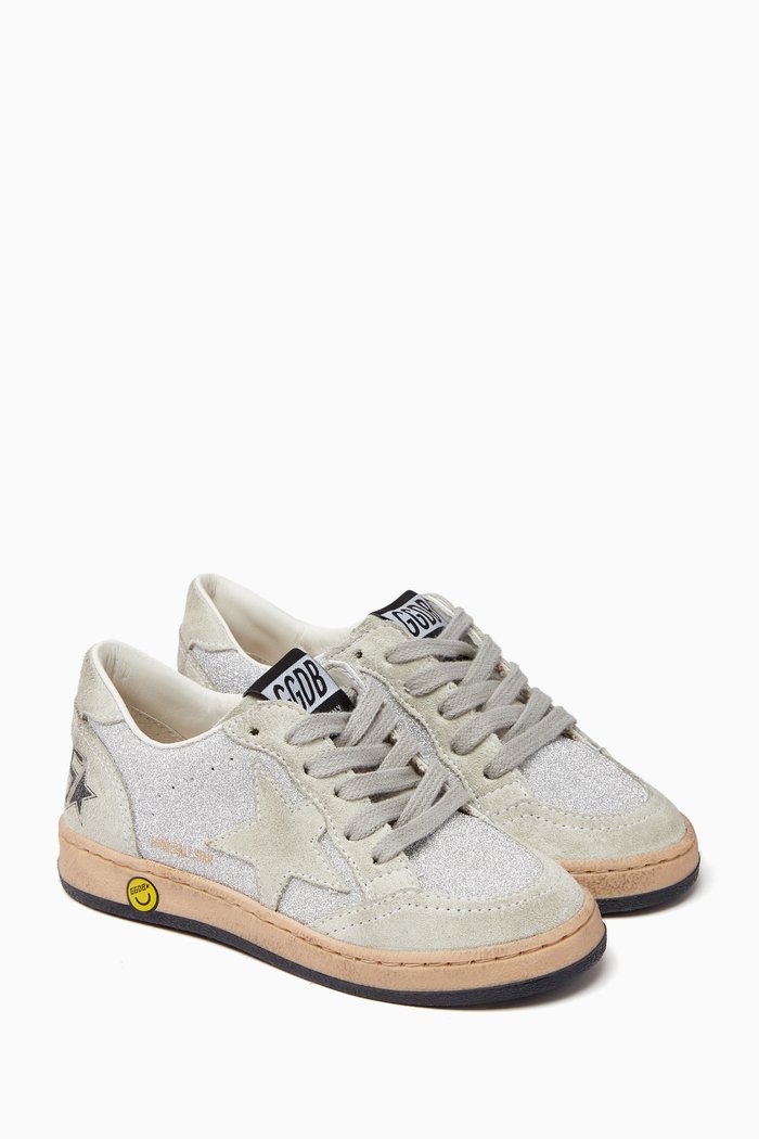

Ballstar Sneakers in Suede Leather, Silver