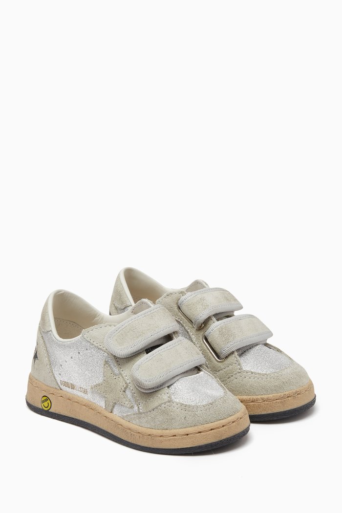 

Ball Star Sneakers in Suede, Silver