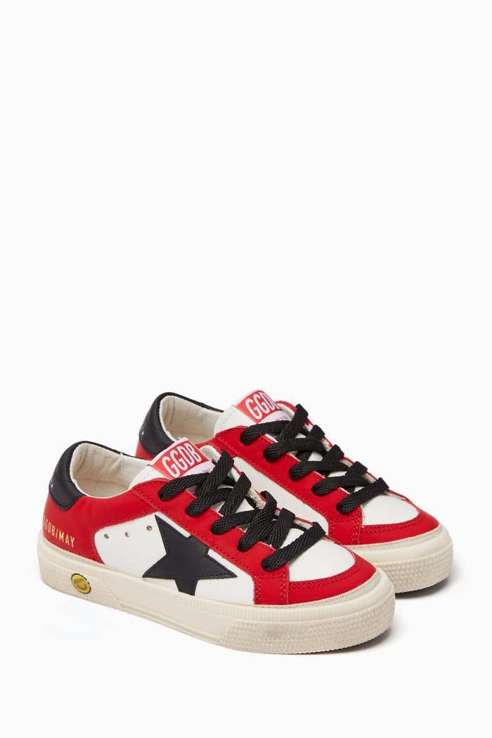May School Sneakers in Matte Nappa Leather, White