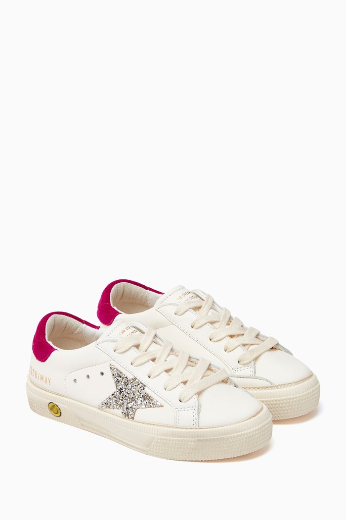 

May School Sneakers in Nappa Leather, White