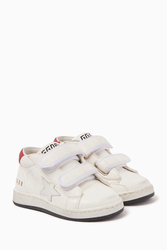 

June Star-patch Sneakers in Leather, White