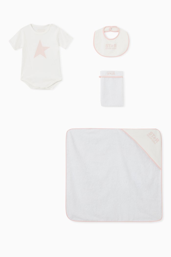 

Logo Bath Gift Set in Cotton, White