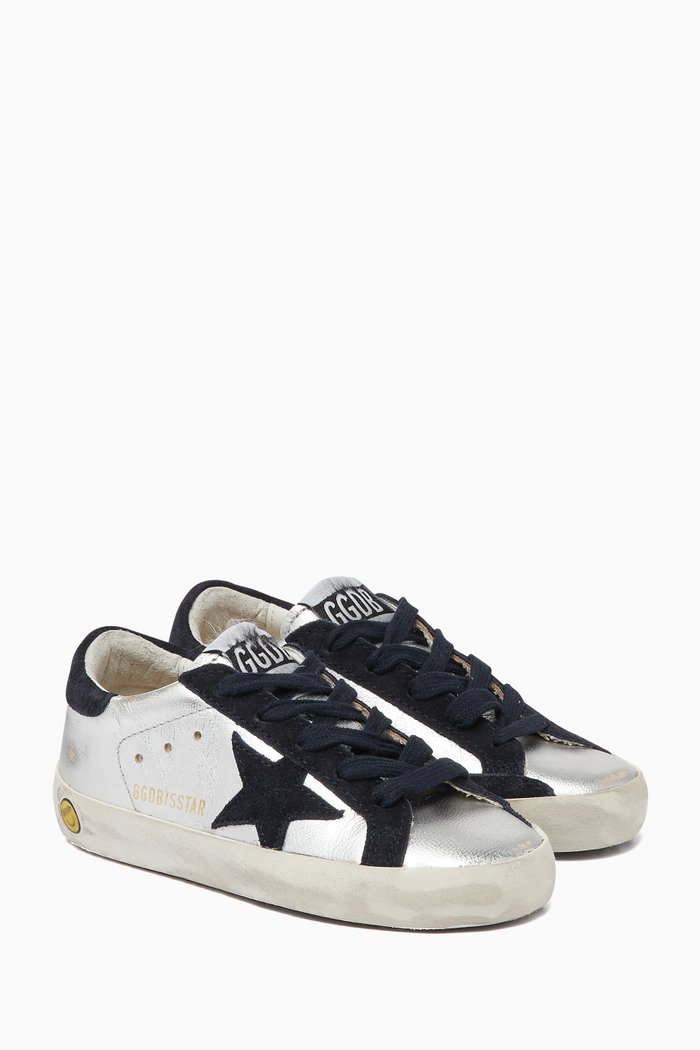 

Super Star Sneakers in Suede, Silver