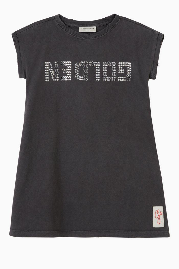 

Logo T-shirt Dress in Cotton, Grey