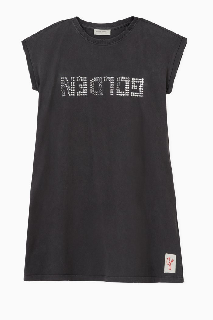 

Logo T-shirt Dress in Cotton, Grey