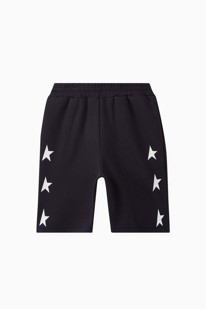 

Stars Bermuda Shorts in Cotton Fleece, Blue