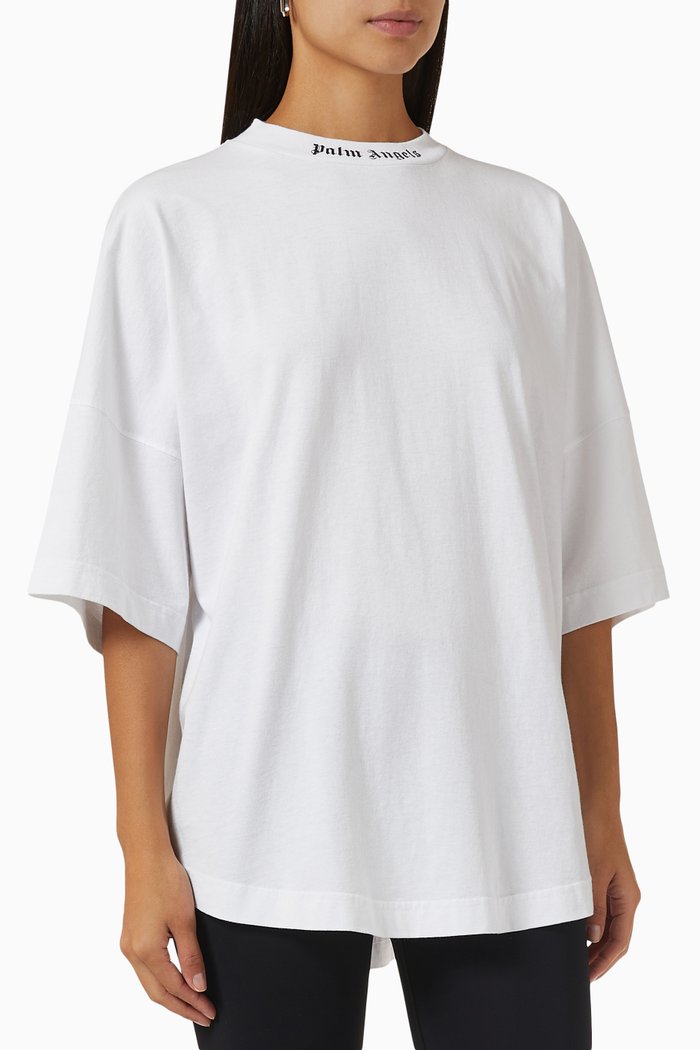 

Classic Logo Oversized T-shirt in Cotton Jersey, White