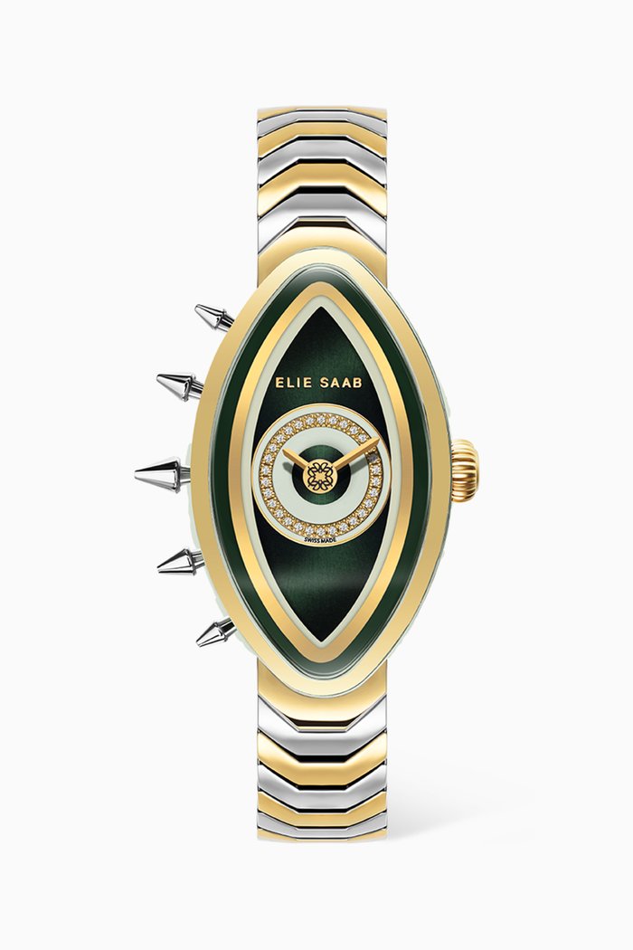 

Eayan Pure Swiss Diamond Gold-plated Stainless Steel Watch, 23x40mm