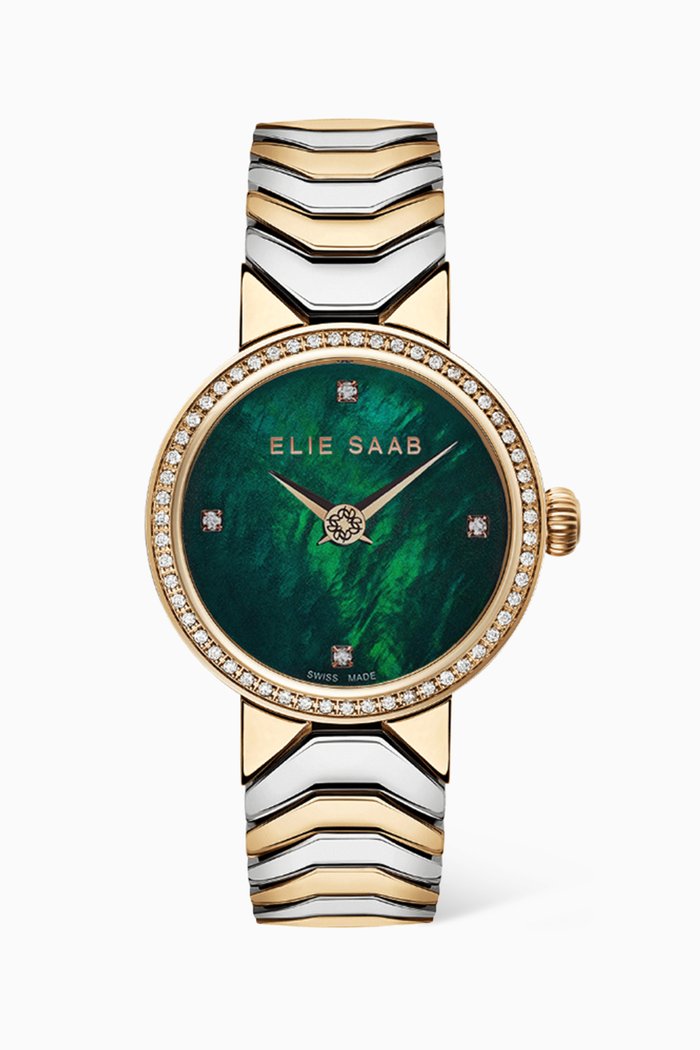 

Idylle Swiss Diamond Mini Yellow Gold-plated Stainless Steel Watch, 27mm