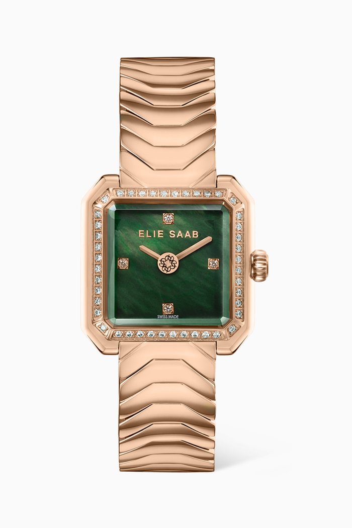 

Carré Swiss Diamond Rose Gold-plated Watch, 25mm