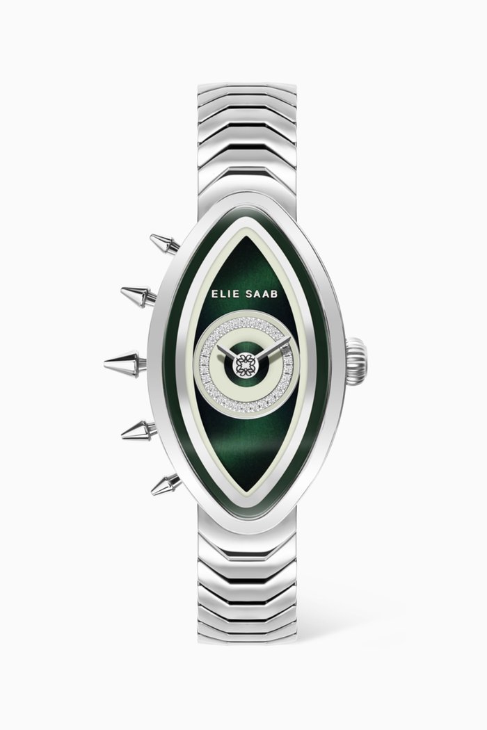 

Eayan Pure Swiss Diamond Stainless Steel Watch, 23x40mm, Silver