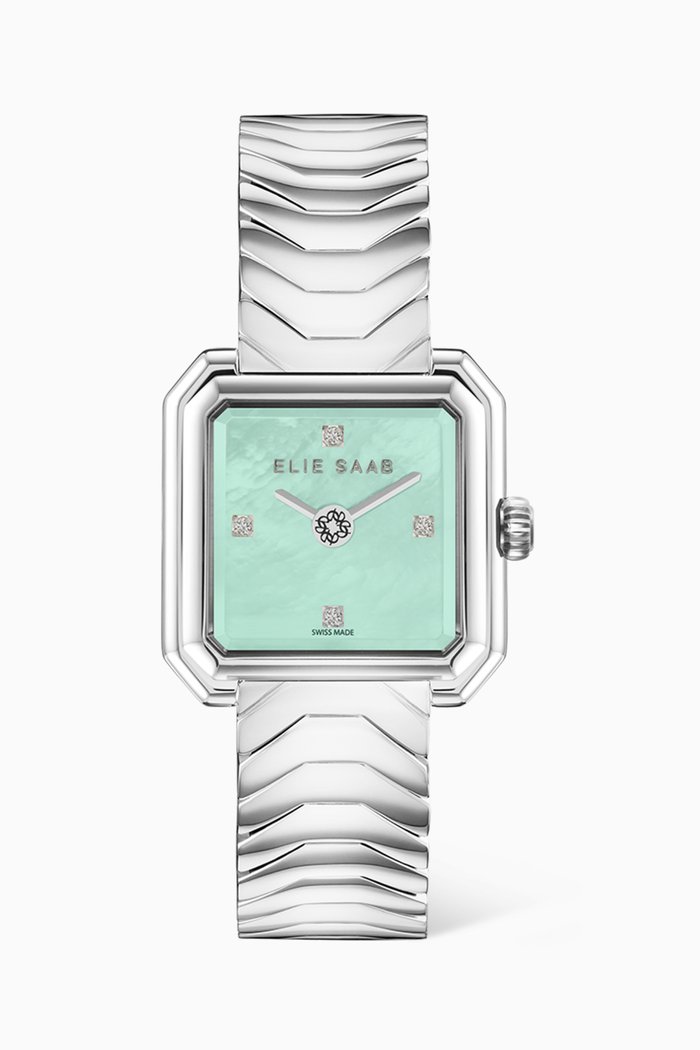 

Carré Swiss Stainless Steel Quartz Watch, 25mm, Silver