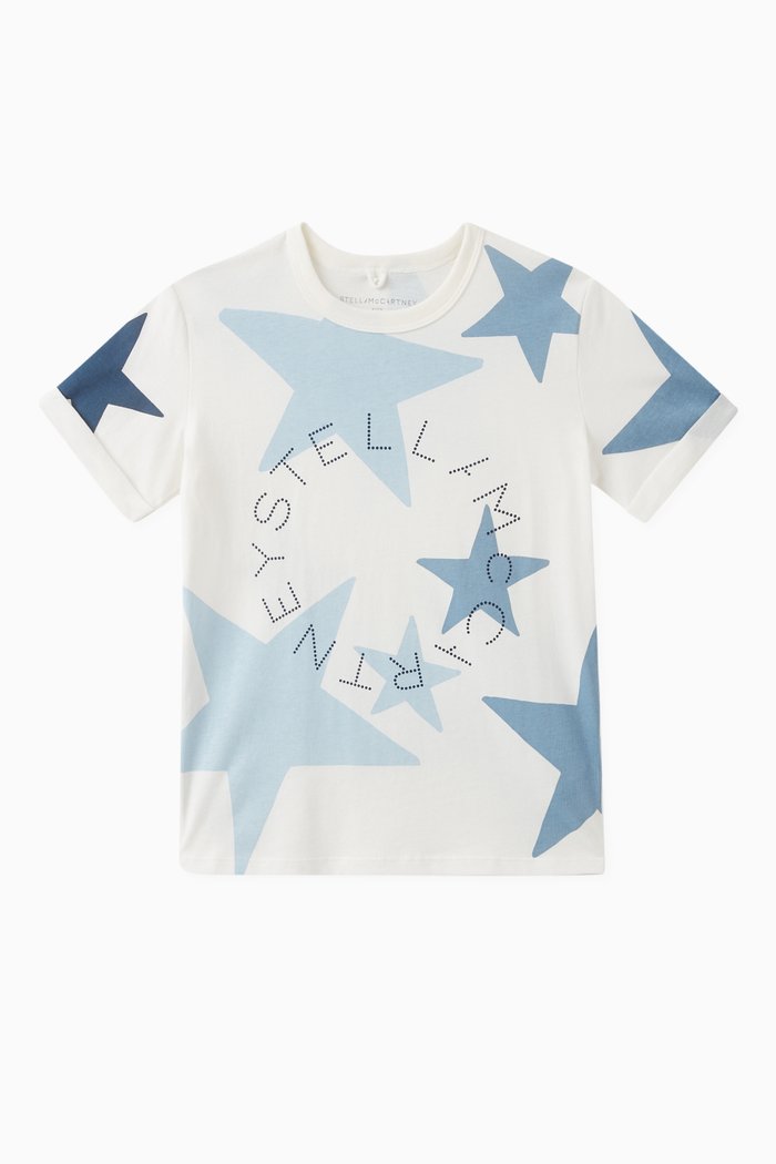 

Logo Stars T-shirt in Cotton, White