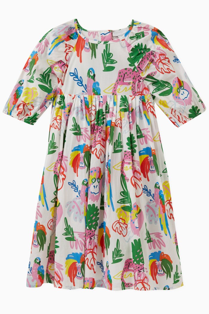 

Graphic -printed Dress in Cotton, Multicolour