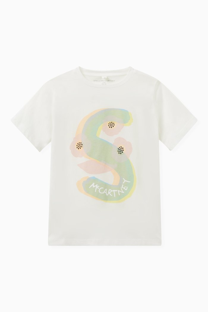 

Logo Letter T-shirt in Cotton, White