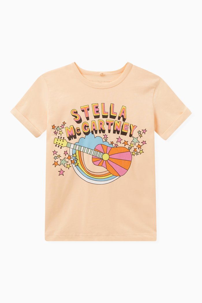 Guitar Logo T-shirt in Cotton, Pink