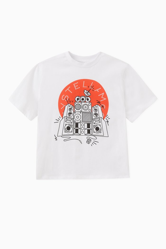 

Graphic Print T-shirt in Cotton, White