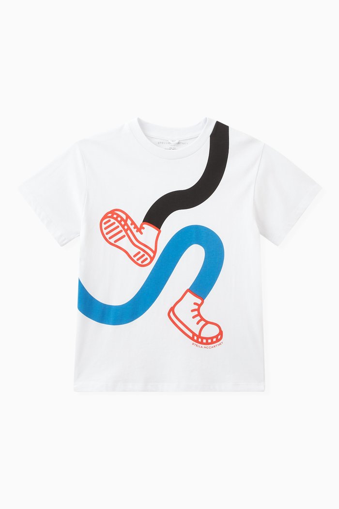 

Dancing Feet T-shirt in Cotton, White