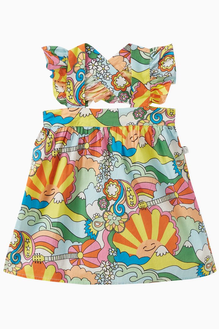 Graphic Print Dress and Bloomers, Set of Two, White