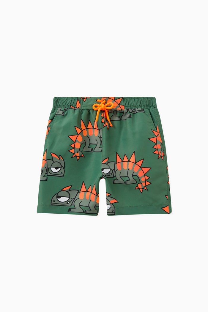 Alligator Swim Shorts, Green