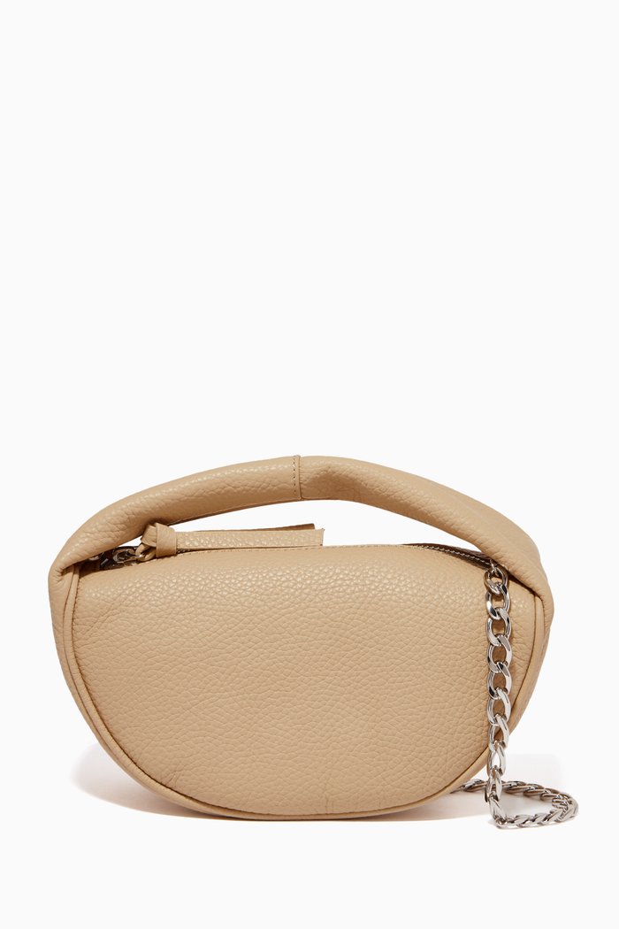 

Baby Cush Bag in Leather, Neutral