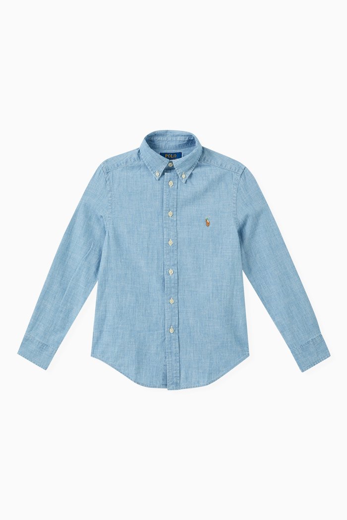 

Logo Shirt in Cotton, Blue