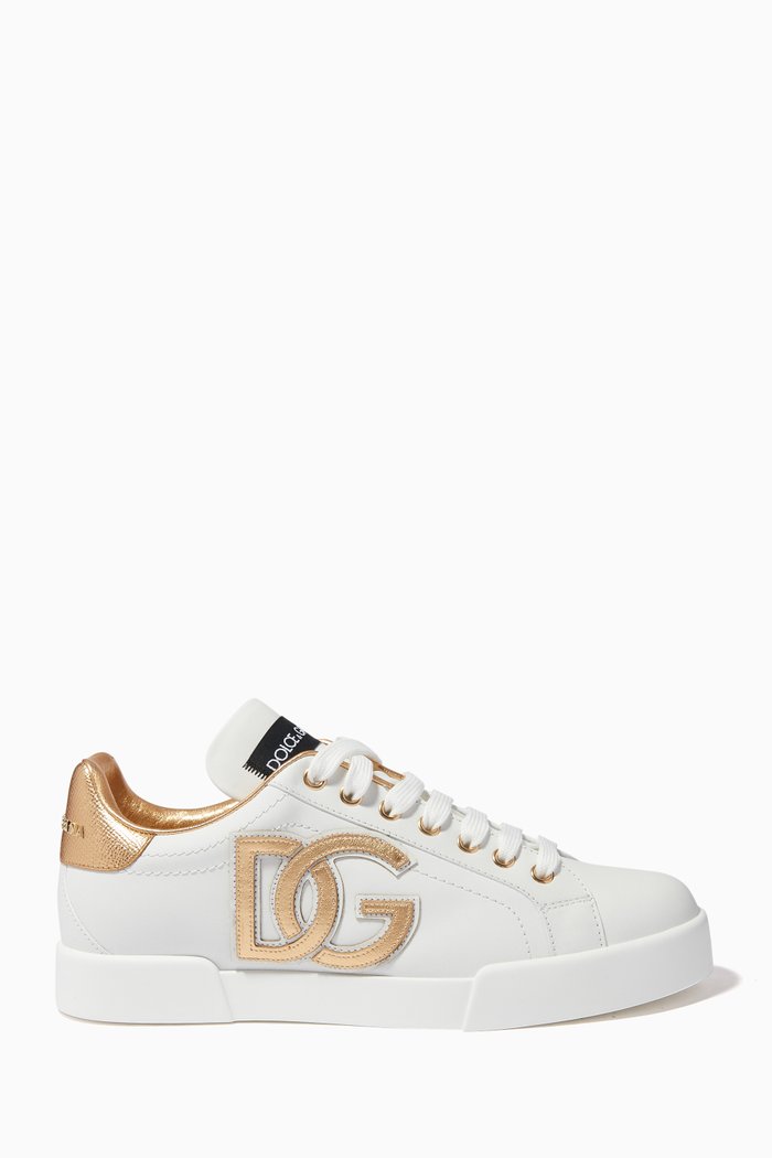 

Portofino DG Sneakers in Leather, Gold