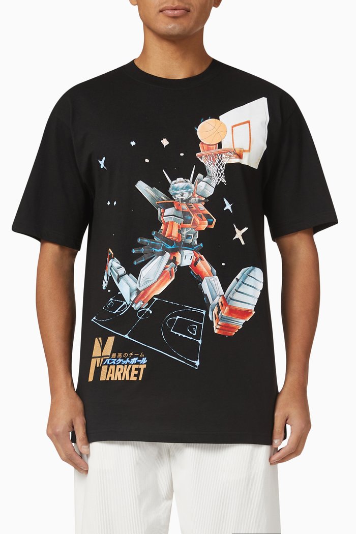 

Go Code Dunking T-shirt in Cotton, Black