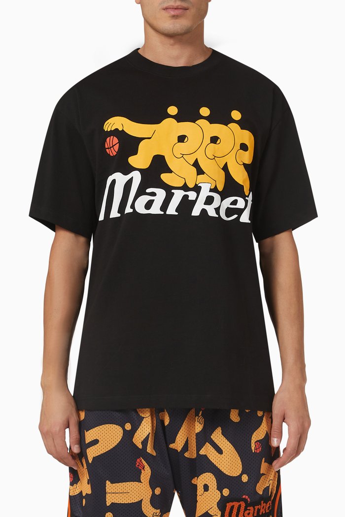 

Morning Pick Up T-shirt in Cotton, Black