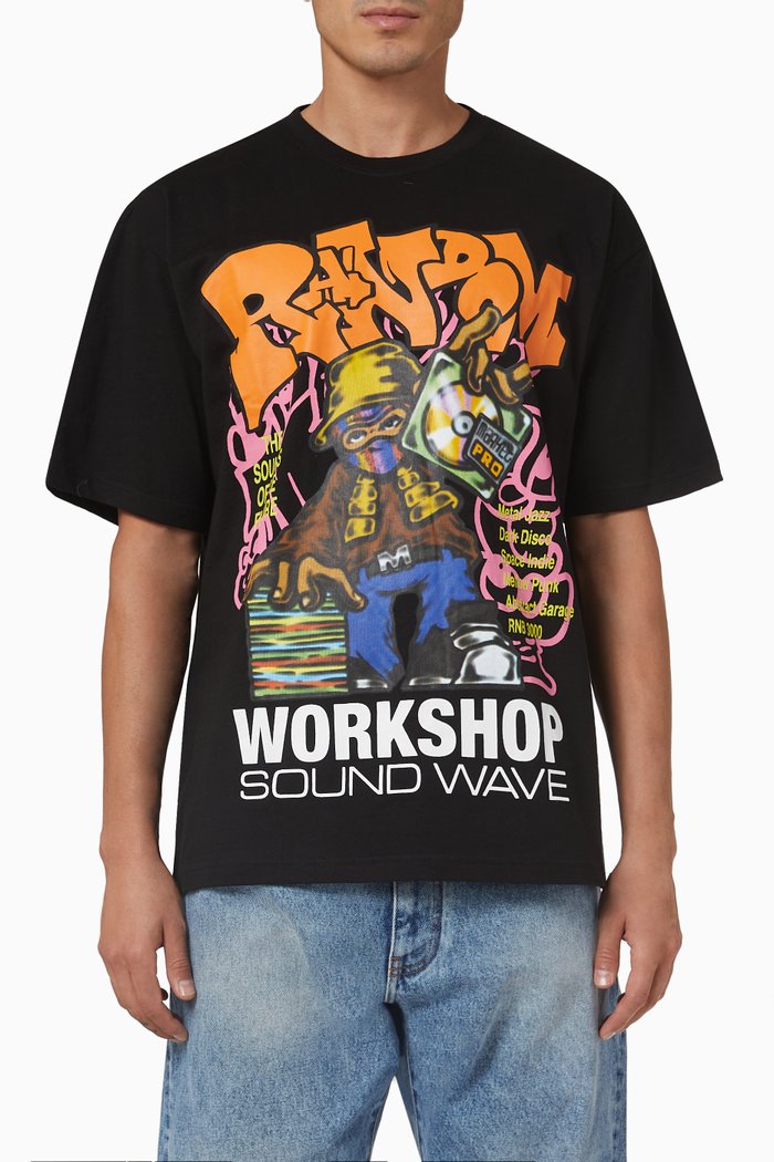 

Soundwave T-shirt in Cotton, Black
