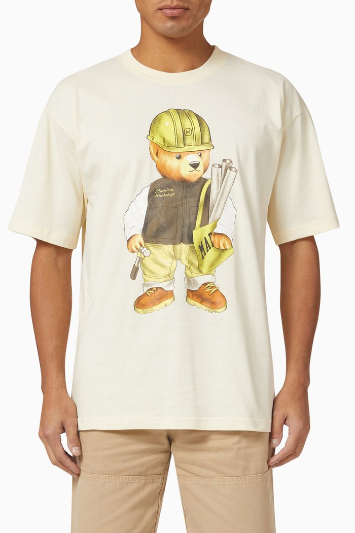 

Workshop Bear T-shirt in Cotton, Neutral