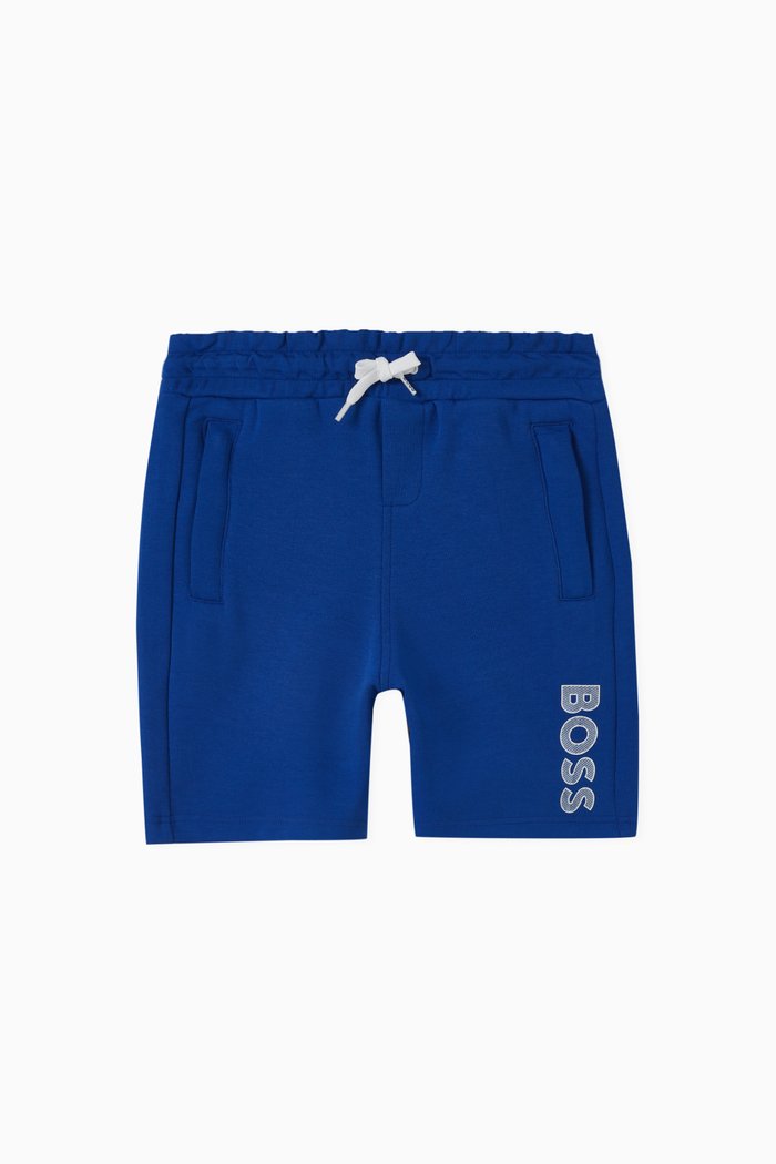 

Logo-print Shorts in Cotton-blend, Blue