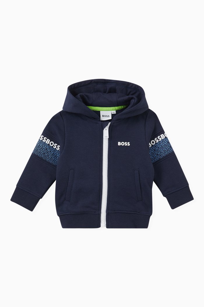 

Logo Hoodie in Cotton, Blue