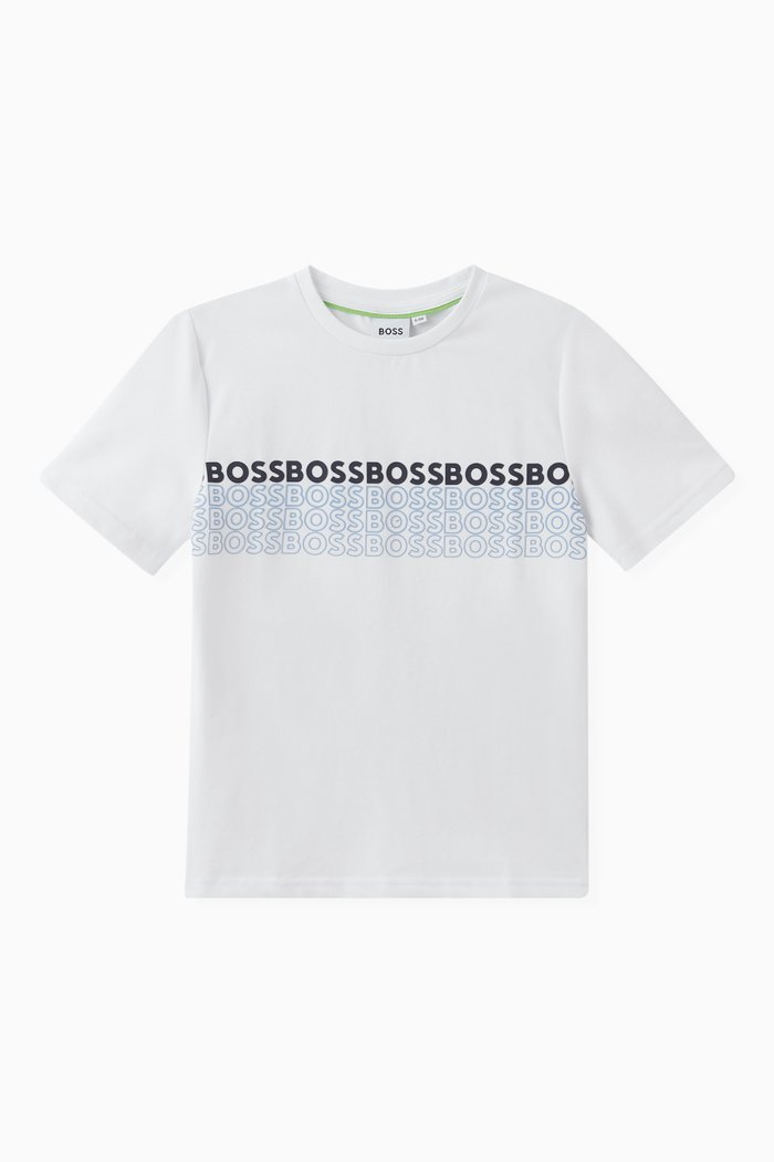 

Logo-print T-shirt in Cotton-blend Jersey, White