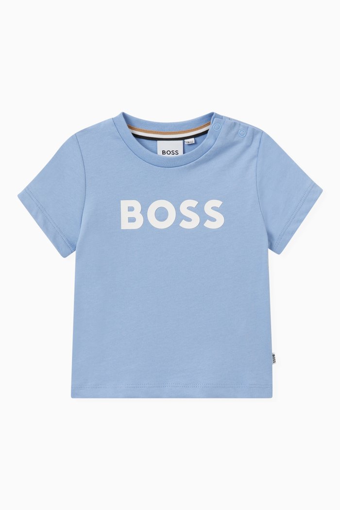 

Logo Print T-shirt in Cotton, Blue