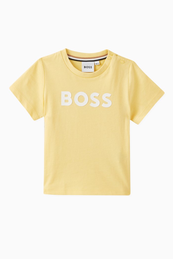 

Logo Print T-shirt in Cotton, Yellow