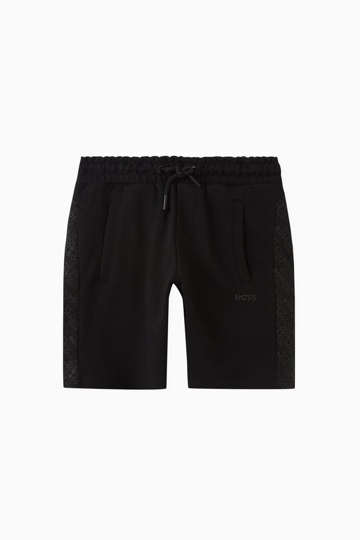 

Logo-tape Shorts in Cotton-blend, Black