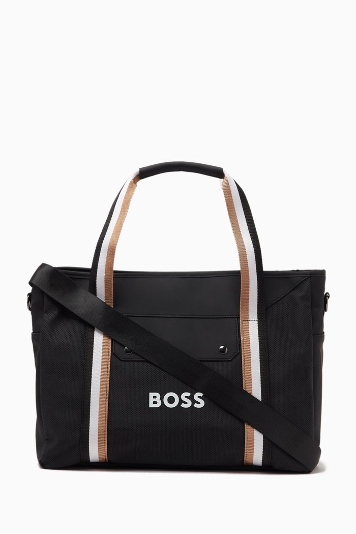 

Logo Baby Changing Bag in Polyester, Black