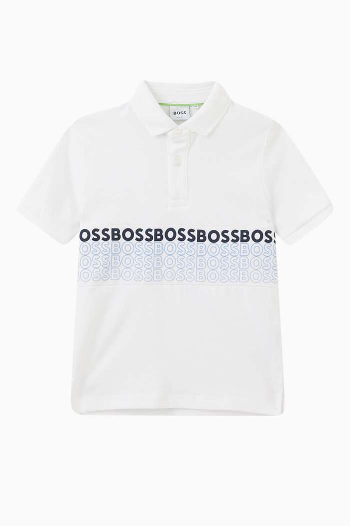 

Logo Polo Shirt in Cotton, White