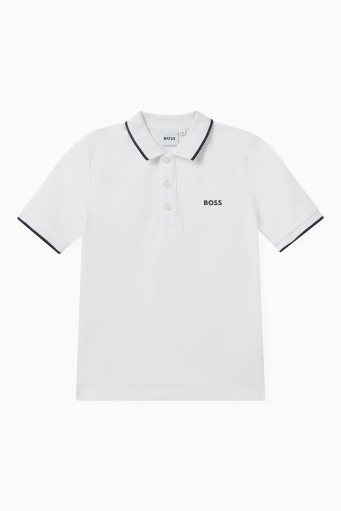 

Logo Polo Shirt in Cotton Piqué, White