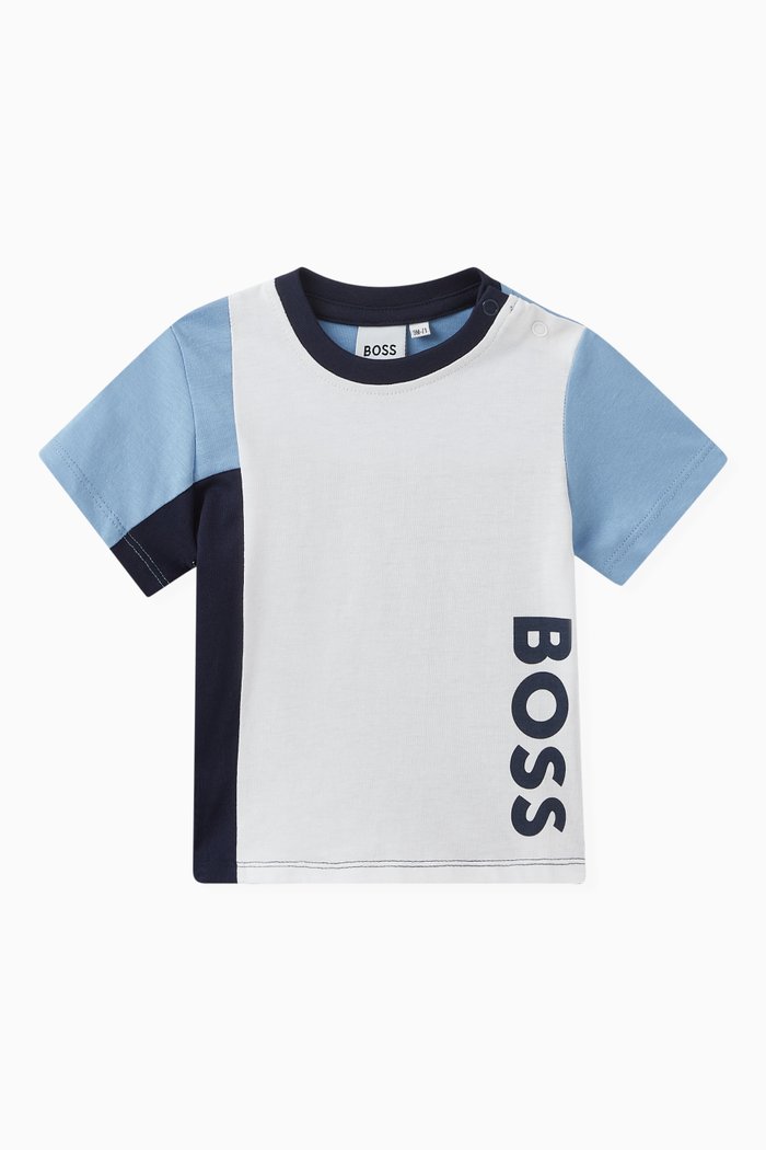 

Colour-block Logo T-shirt in Cotton Jersey, White