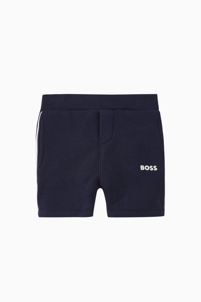 

Logo-print Shorts in Cotton-blend, Blue