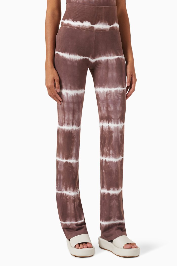 

Serena Flare Tie Dye Leggings in Stretch Cotton, Multicolour