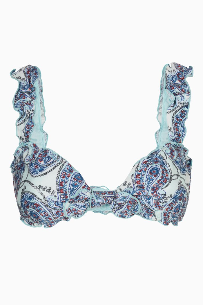 

Colby Bikini Top in Stretch Nylon, Blue