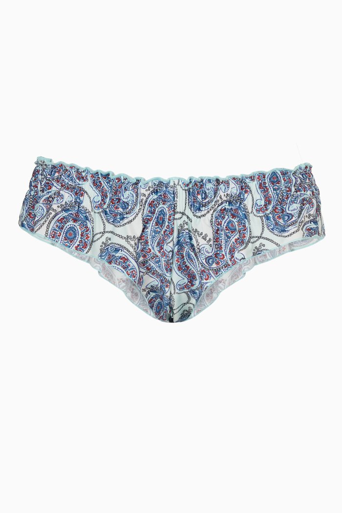 

Pippa Shine Bikini Brief in Stretch Nylon, Blue