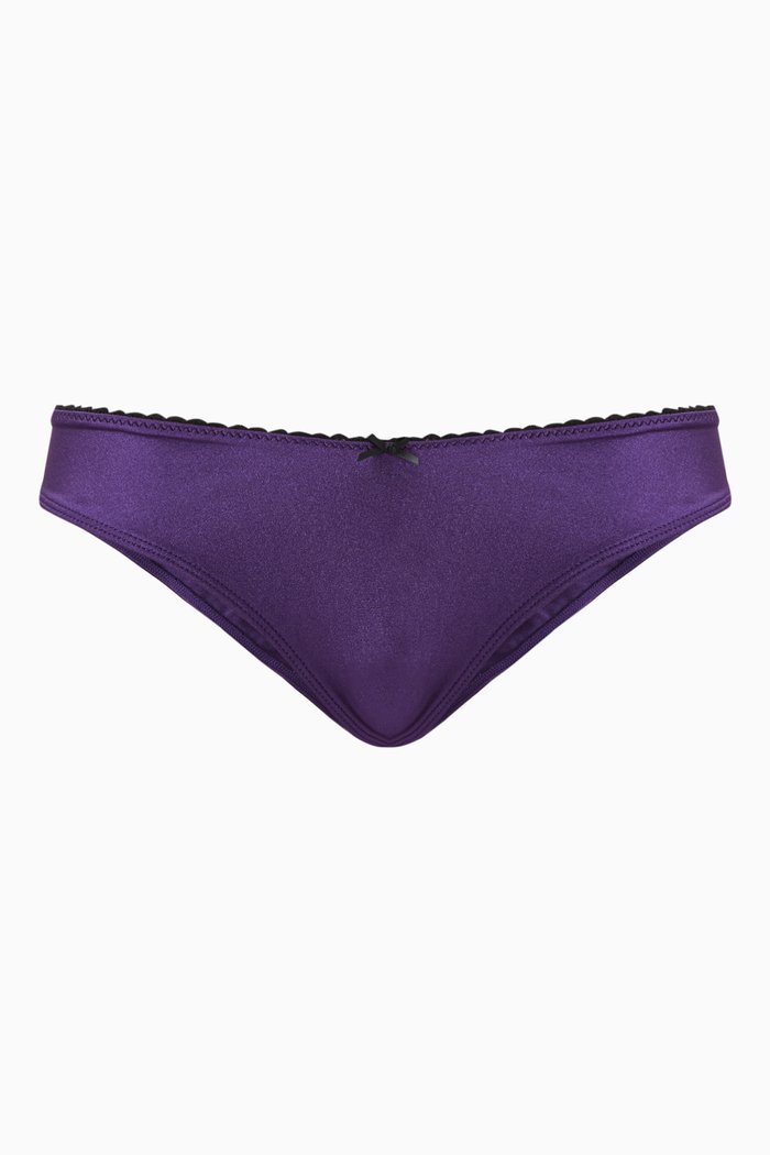 

Enzo Shine Bikini Brief in Stretch Nylon, Purple