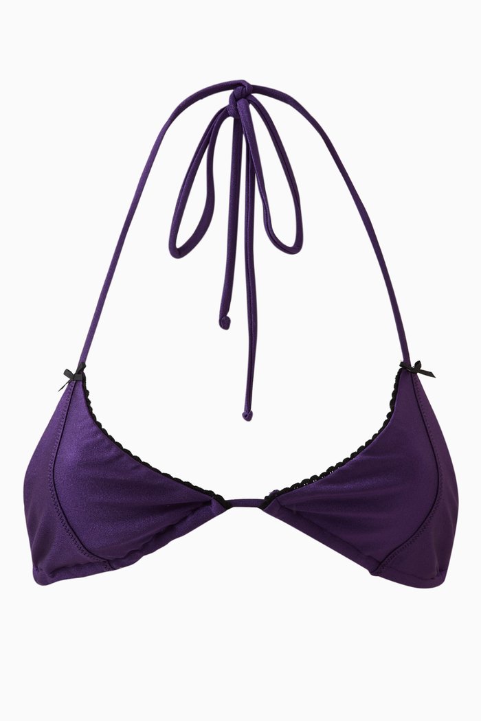 

Nick Bikini Top in Stretch Nylon, Purple