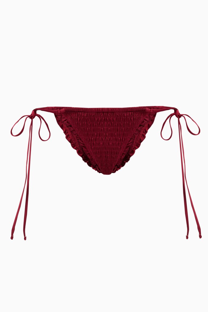 

Mackenzie Bikini Bottom in Stretch Nylon, Red
